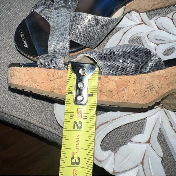 Jimmy Choo Wedge Platform Sandals Shoes Women’s 38.5 US 8.5 - Picture 10 of 10